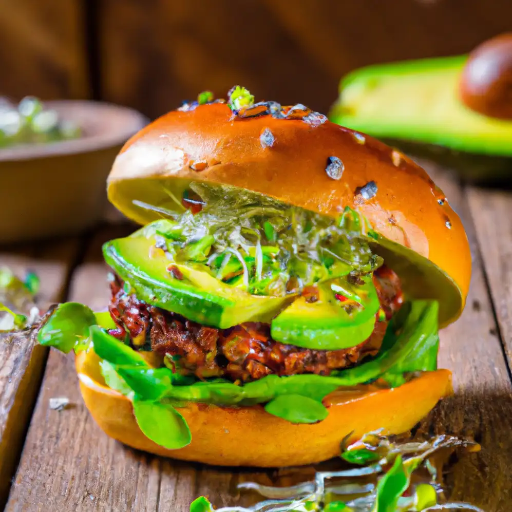 California Burger With Avocado And Sprouts Recipe