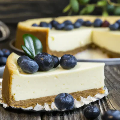 Vanilla Cheesecake With Blueberries Recipe