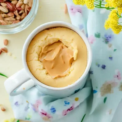 Mug Cake Recipe: How to Make a Vanilla Mug Cake with a Melting Peanut Butter Core