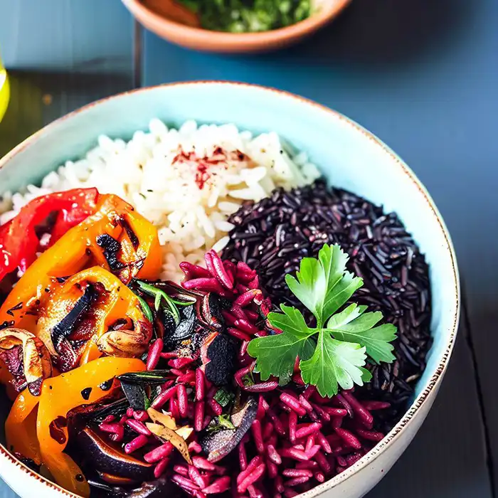 Surprisingly Good Mediterranean Fusion Rice Bowl Recipe
